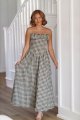 Bennett Maxi Dress - Navy Blue and Taupe