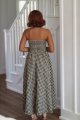 Bennett Maxi Dress - Navy Blue and Taupe