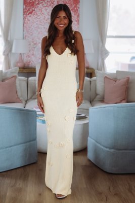 Burst Your Bubble Maxi Dress By Line and Dot  - Yellow
